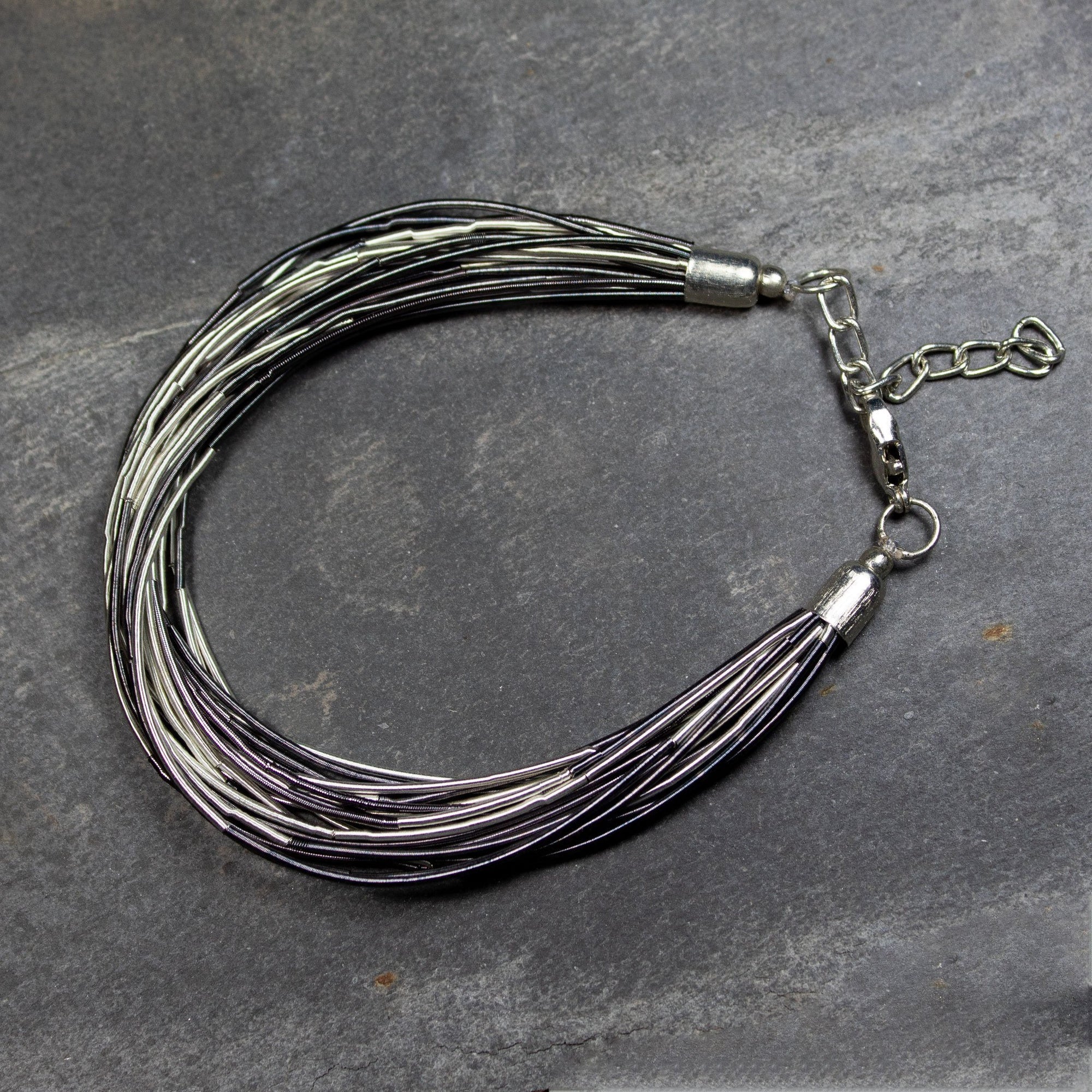 Black & Grey Wire Bracelet | Bracelet - The Naughty Shrew
