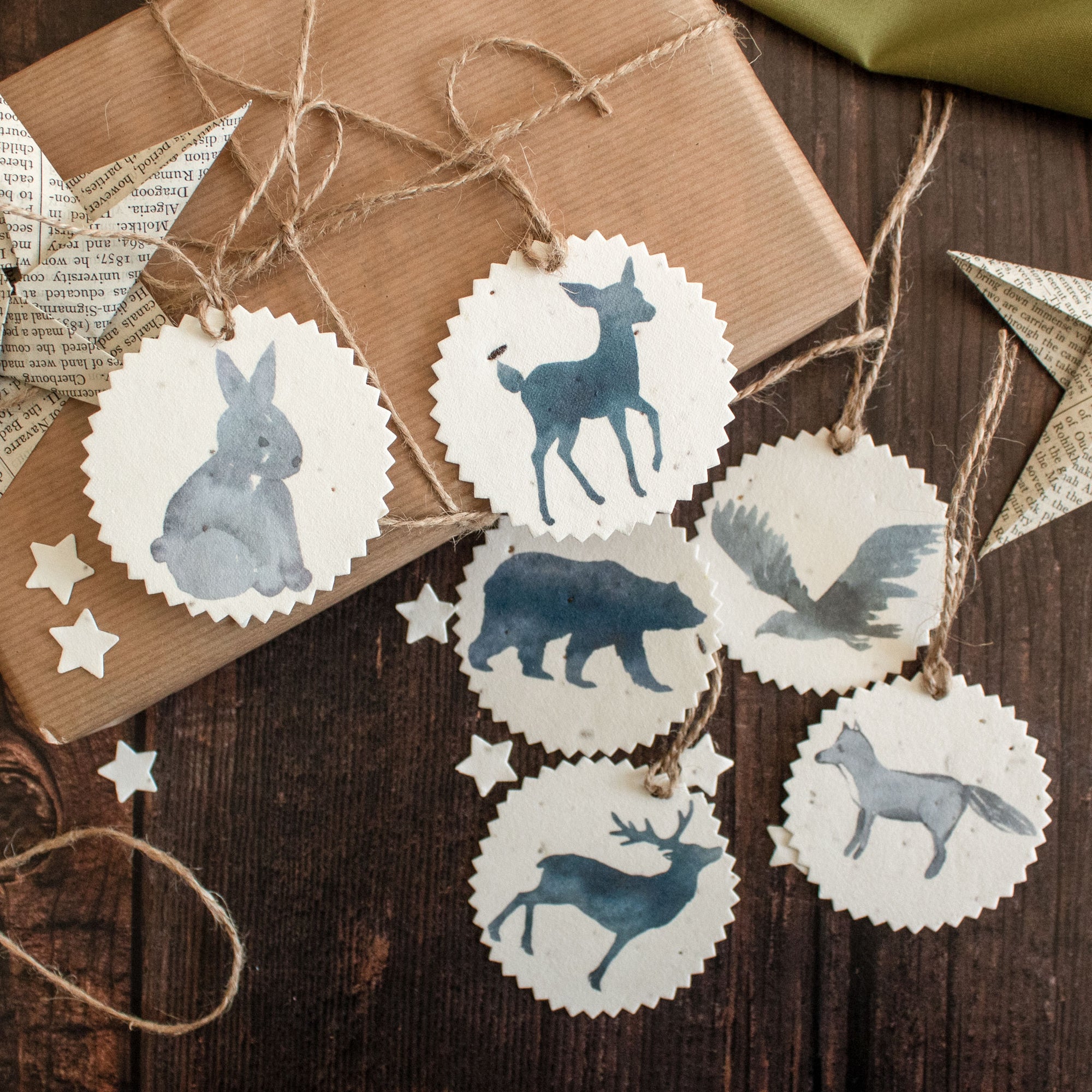 Plantable Gift Tags - Winter Animals - Set Of 6 | Gift Tag - The Naughty Shrew