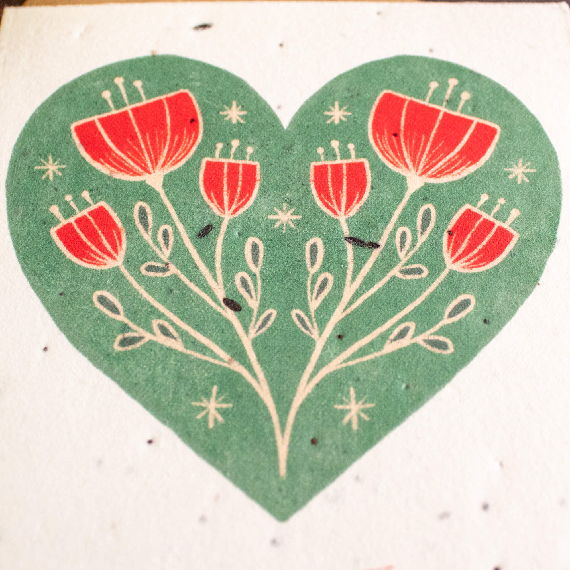 Plantable Valentine's Day Card - Rustic Heart | Greetings Card - The Naughty Shrew