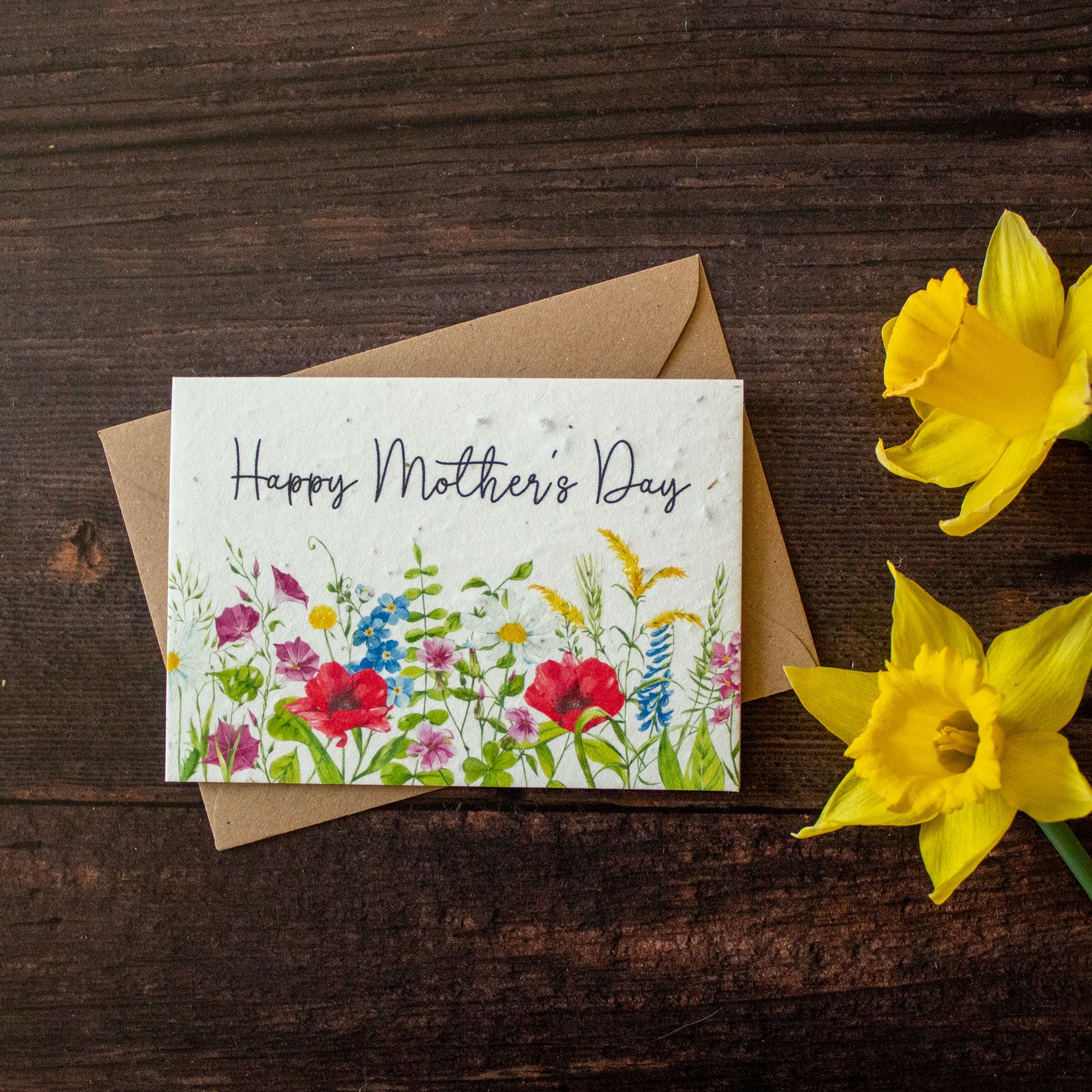 Plantable Mother's Day Card - Wildflower Meadow | Greetings Card - The Naughty Shrew