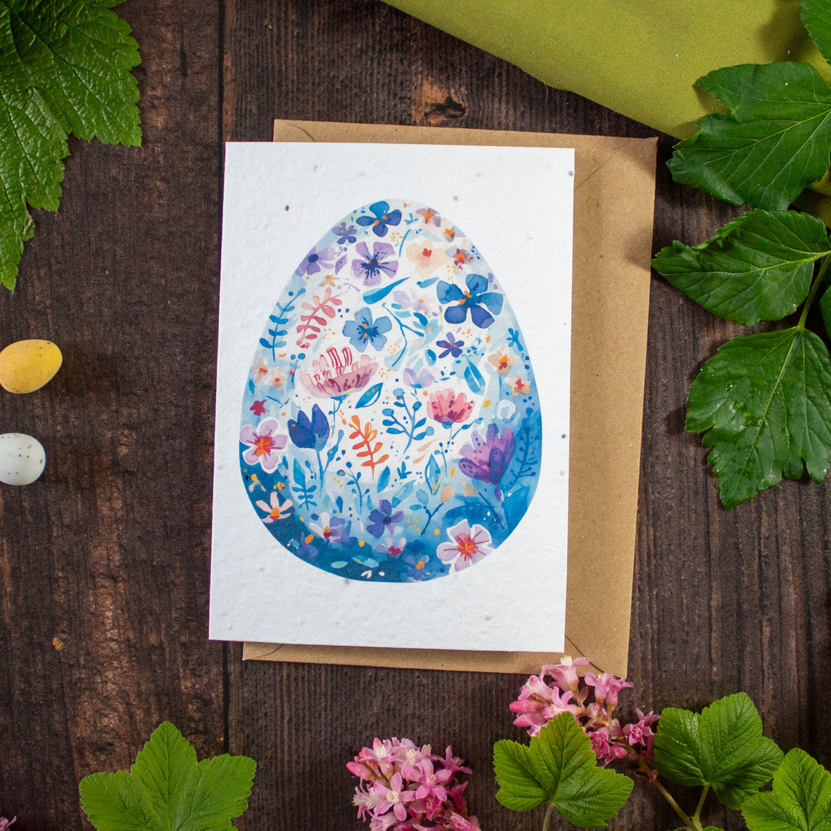 Plantable Easter Card - Blue Egg