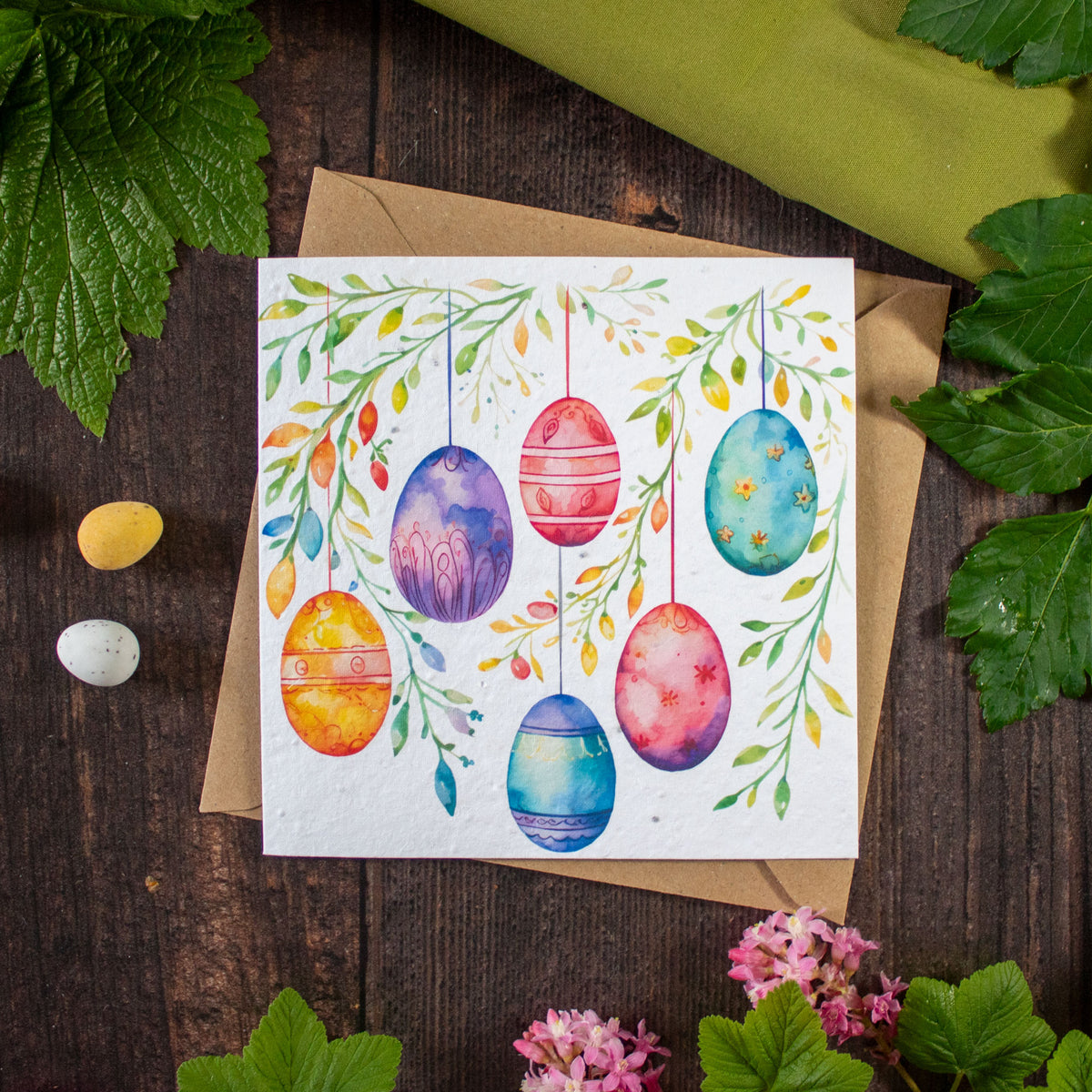 Plantable Easter Card - Hanging Eggs