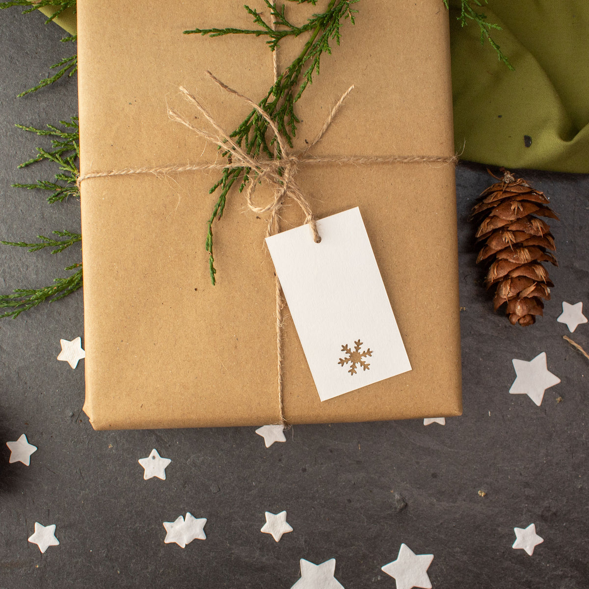 Handmade Snowflake Christmas Gift Tags - Set of 12