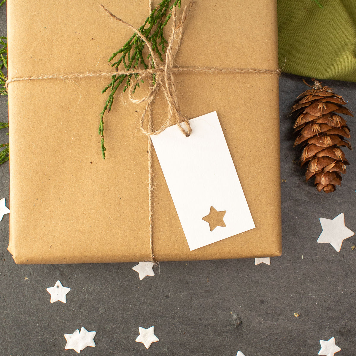 Handmade Star Christmas Gift Tags - Set of 12