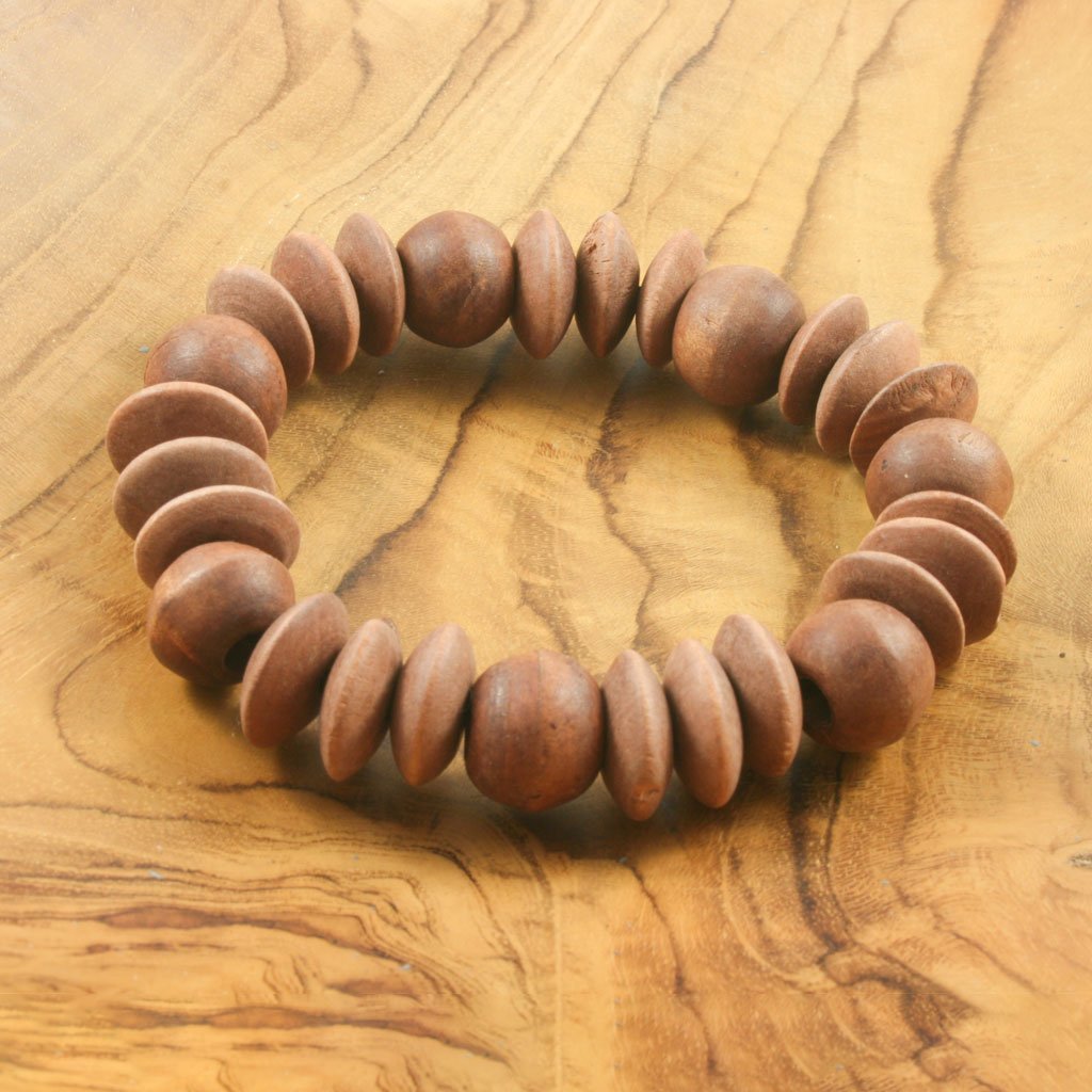 Brown wooden bead bracelet | Bracelet - The Naughty Shrew