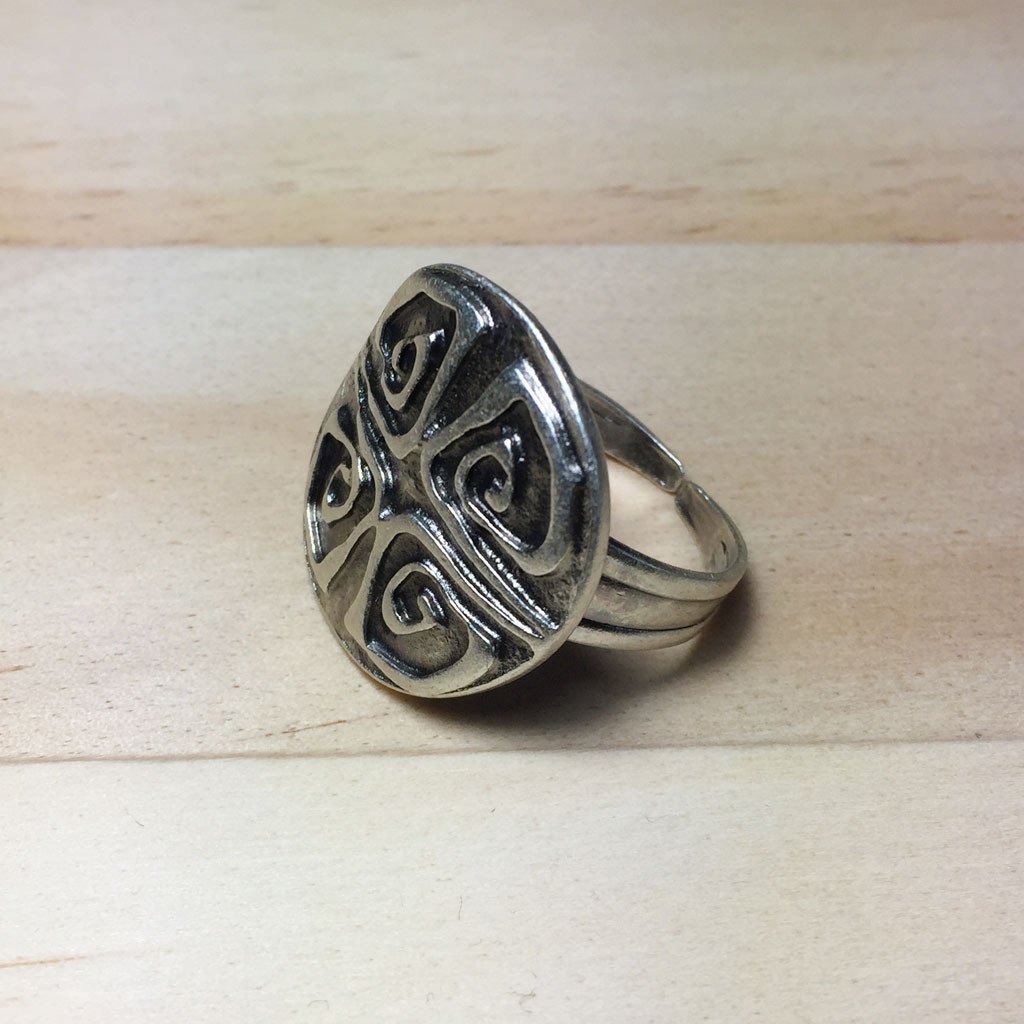 Silver plated celtic statement ring | Ring - The Naughty Shrew