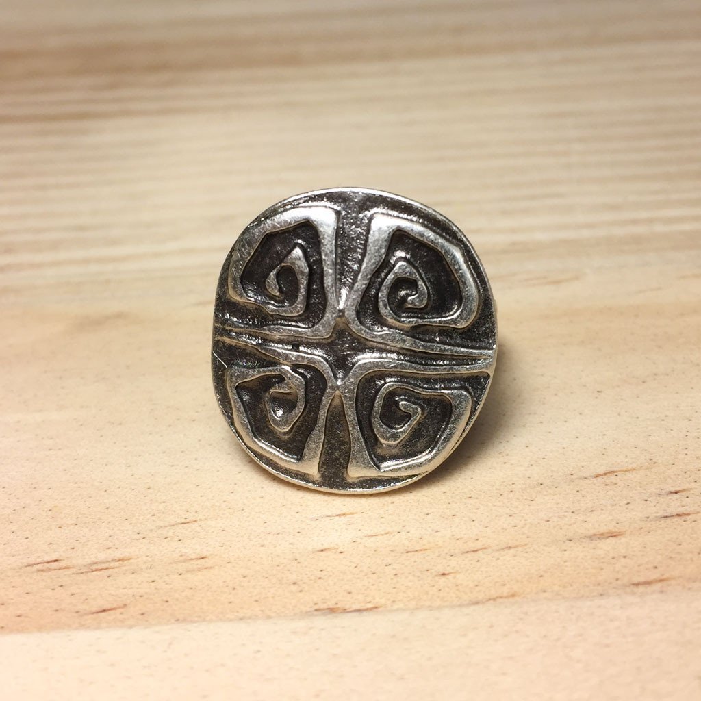Silver plated celtic statement ring | Ring - The Naughty Shrew