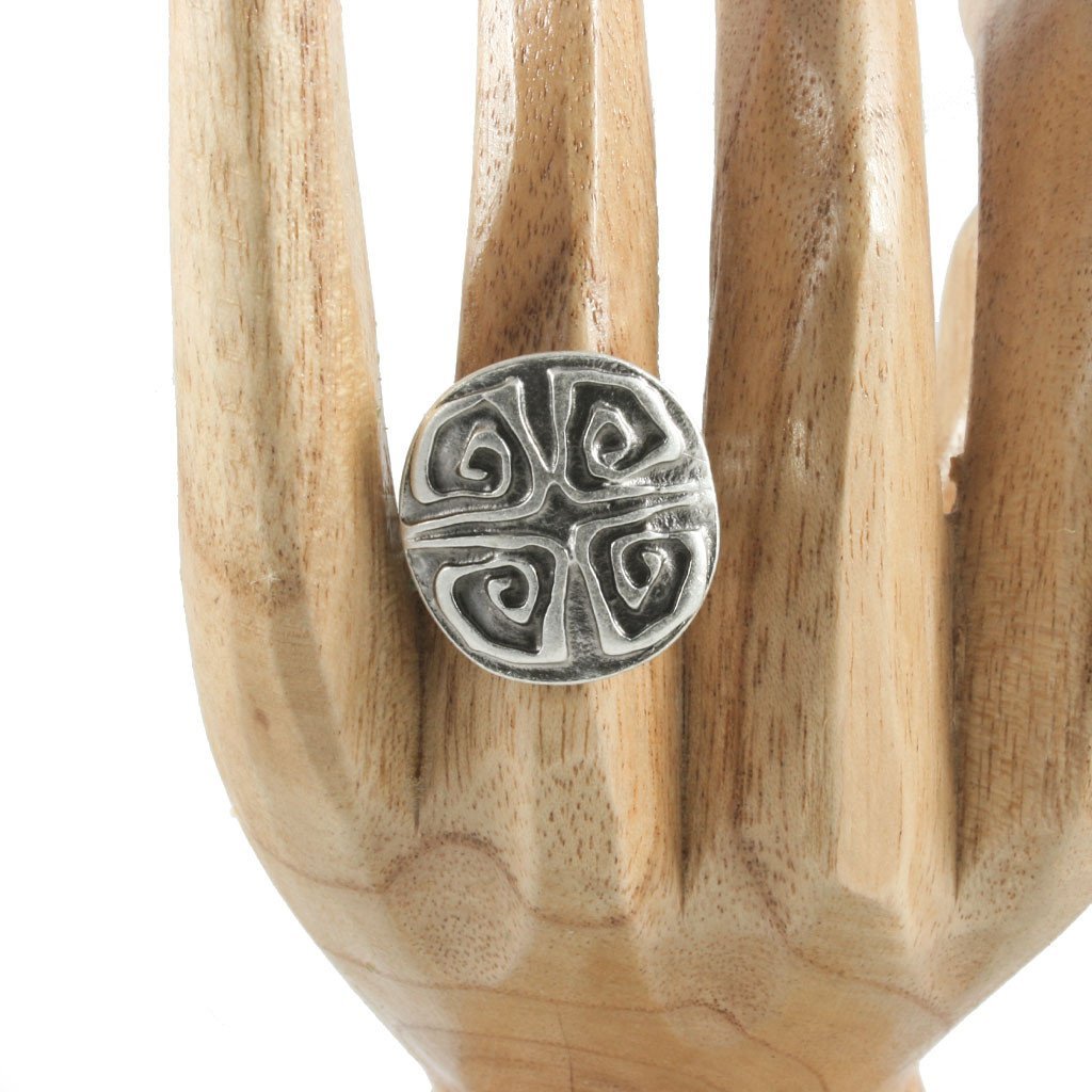 Silver plated celtic statement ring | Ring - The Naughty Shrew