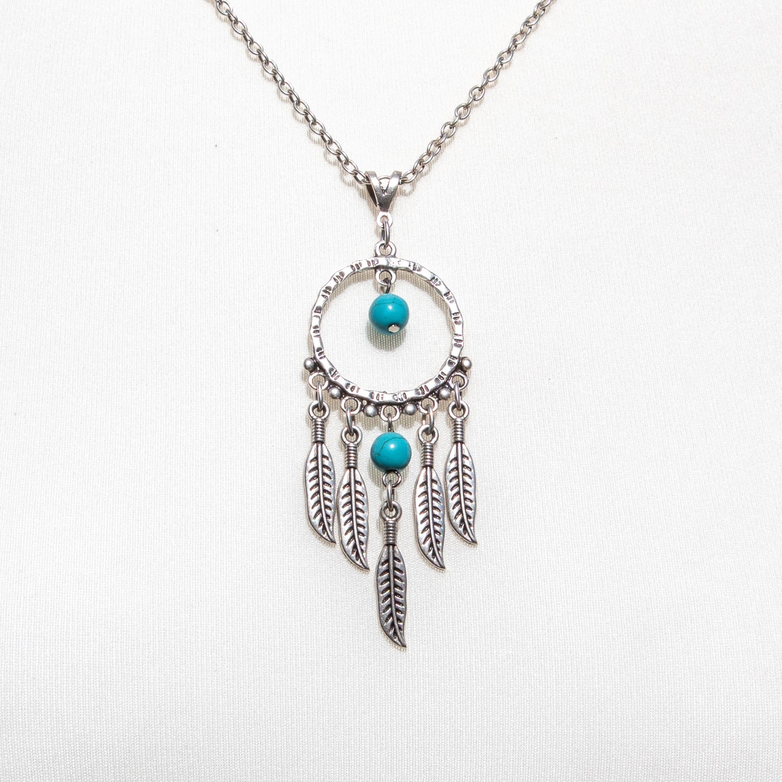 Dreamcatcher Necklace With Turquoise Stones | Necklace - The Naughty Shrew