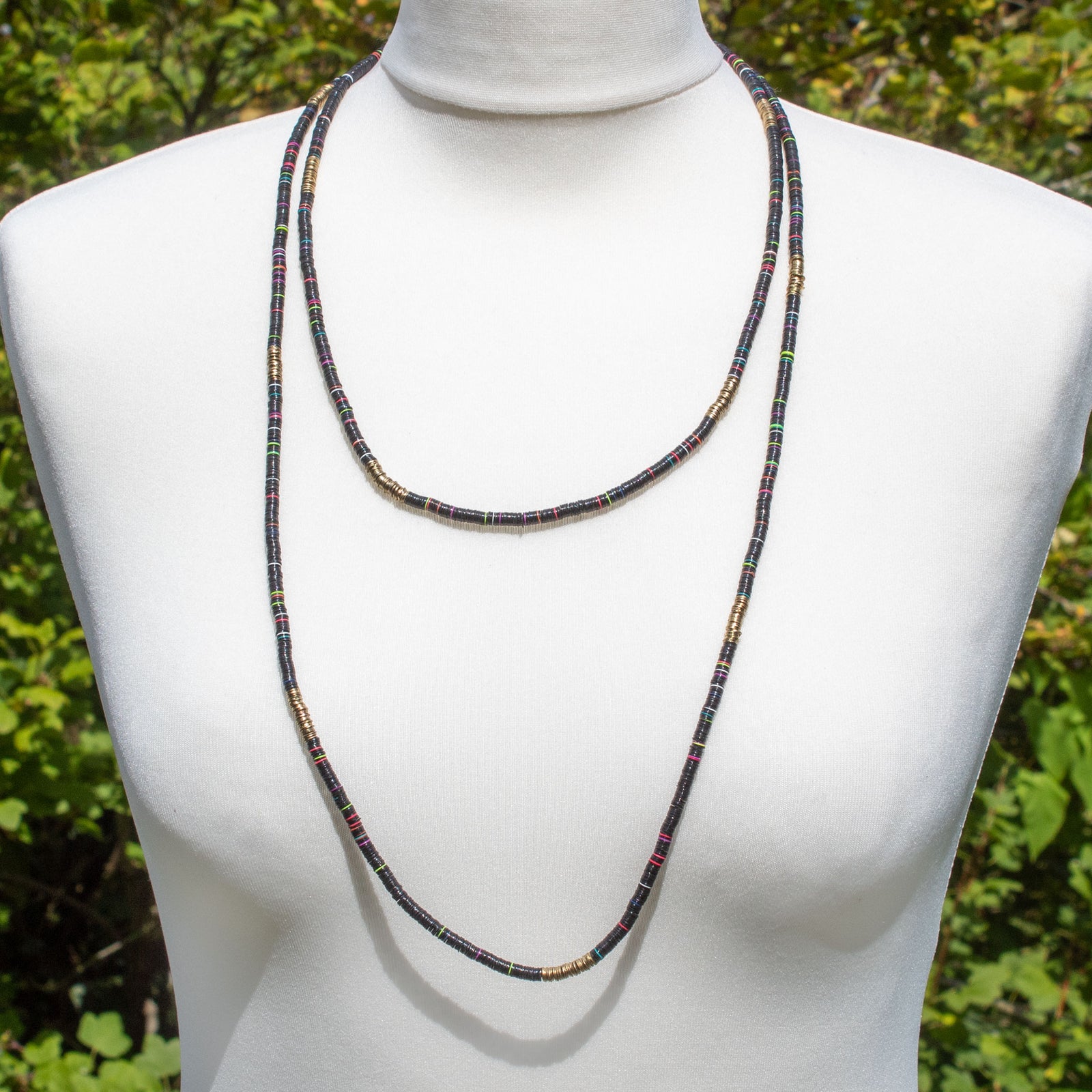 Extra-Long Black Sequin Necklace | Necklace - The Naughty Shrew