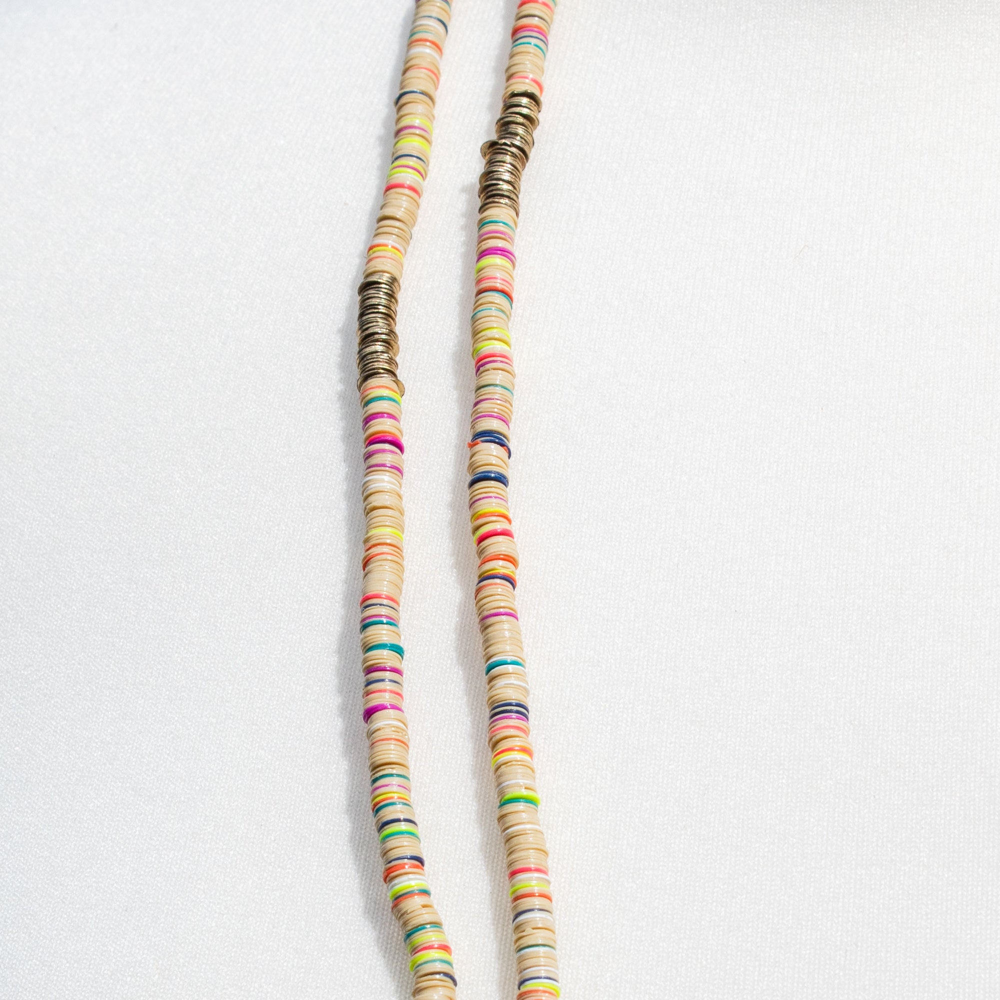 Extra-Long Cream Sequin Necklace | Necklace - The Naughty Shrew