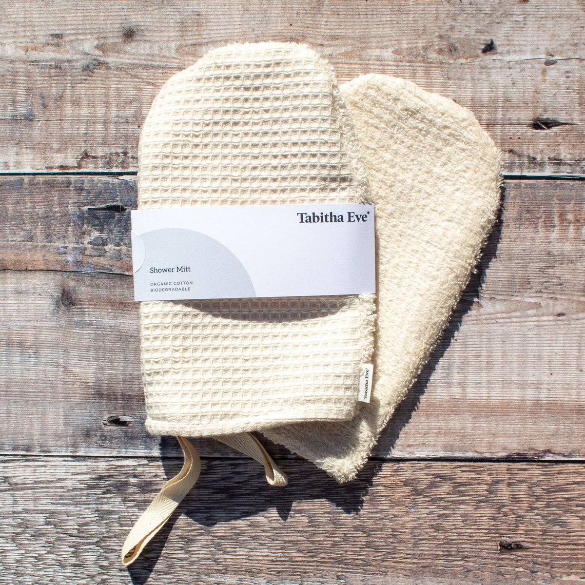 Organic Cotton Shower Mitt | Flannel - The Naughty Shrew