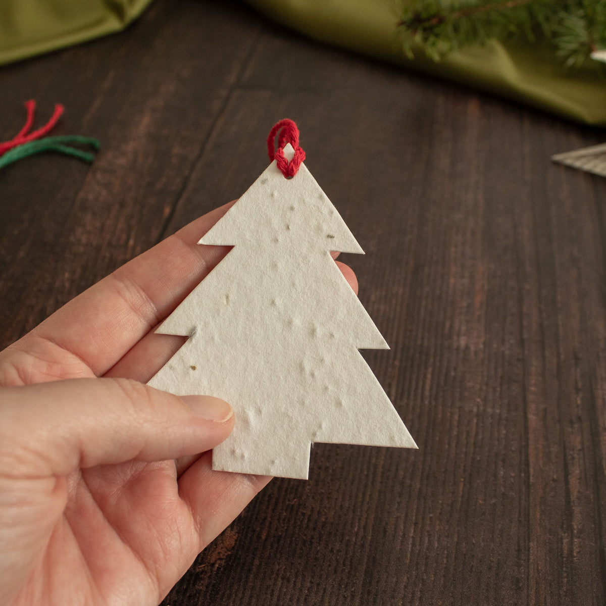 Plantable Gift Tag - Christmas Tree Shape - Set Of 6 | Gift Tag - The Naughty Shrew
