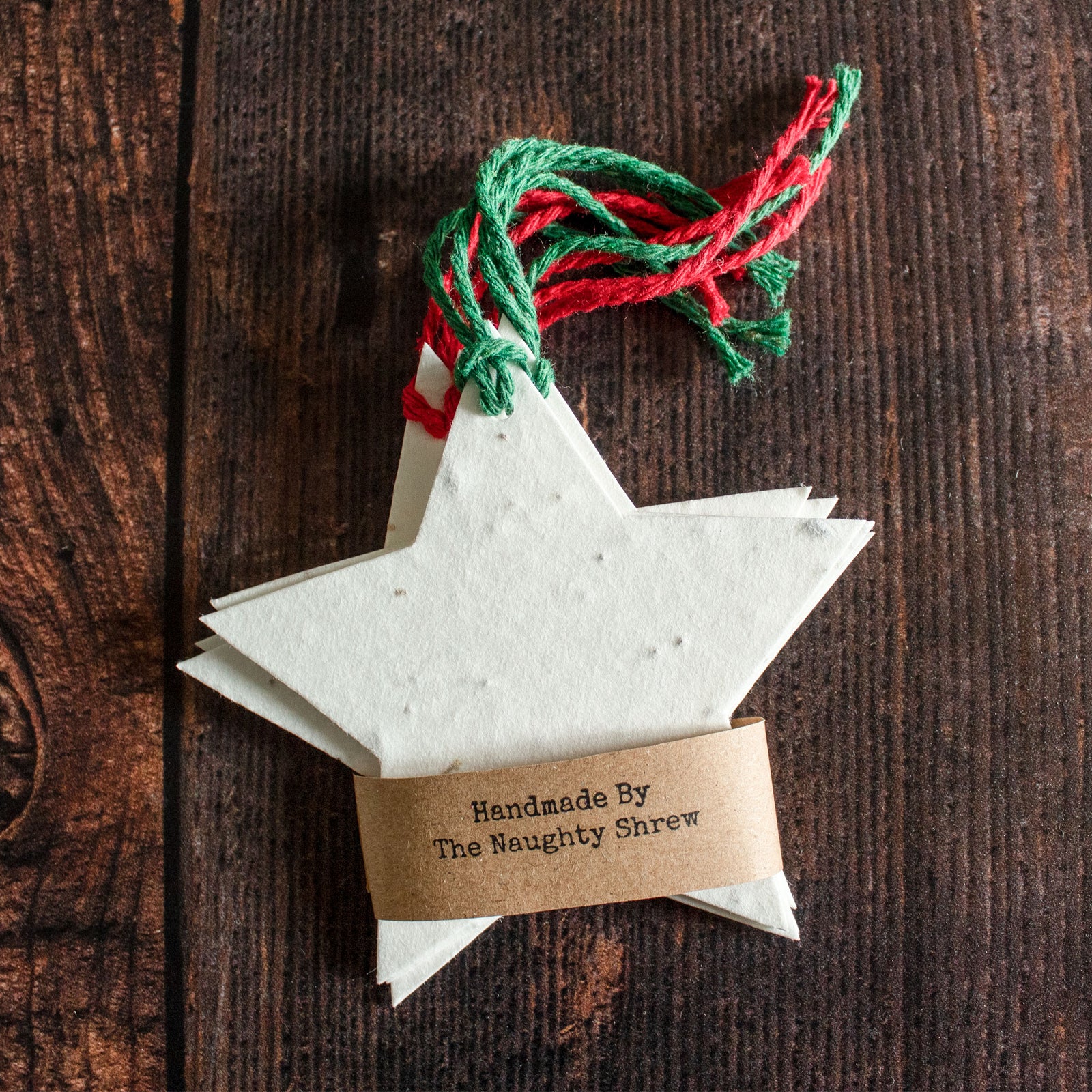 Plantable Gift Tag - Star Shape - Set Of 6 | Gift Tag - The Naughty Shrew