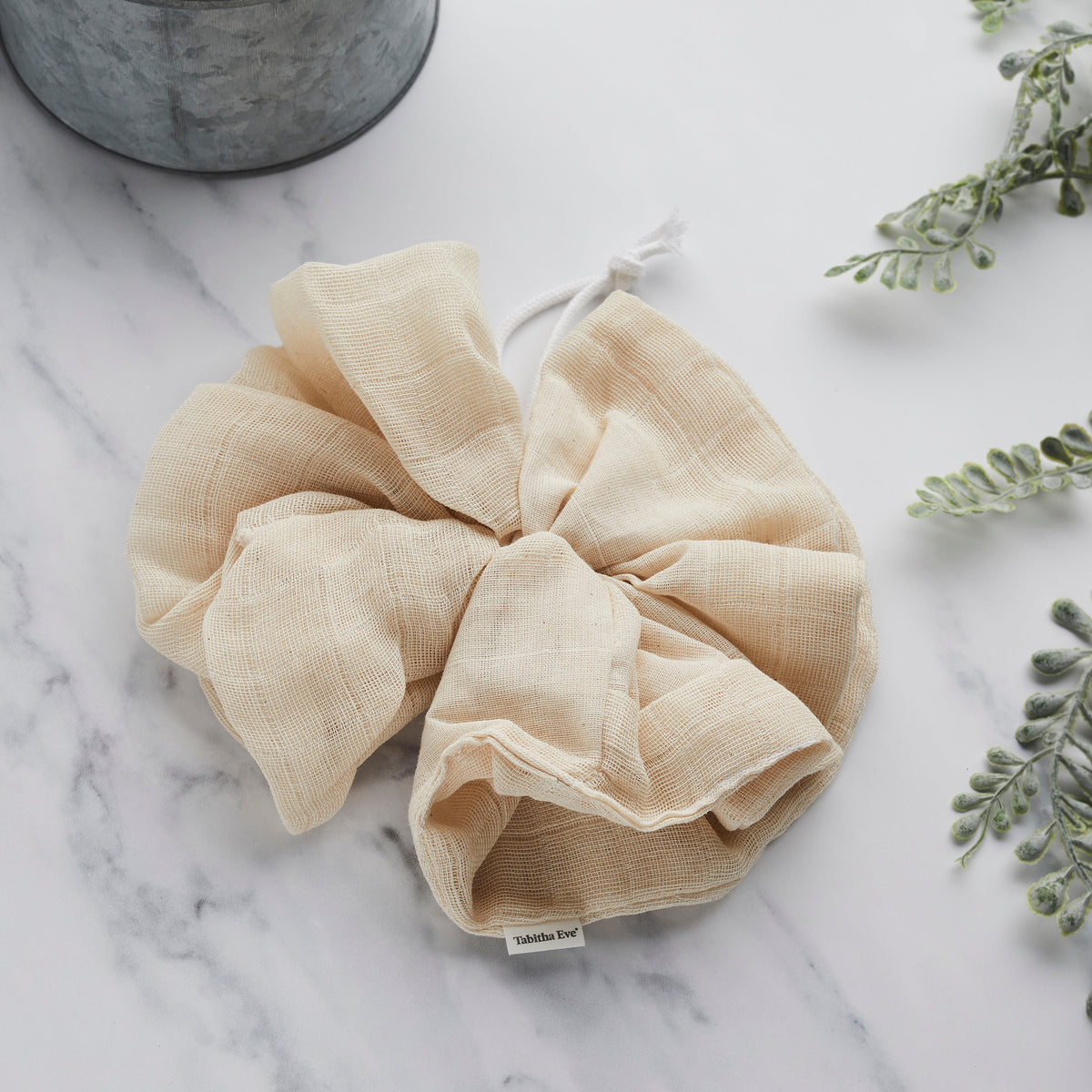 Organic Cotton Bath Pouf | Flannel - The Naughty Shrew