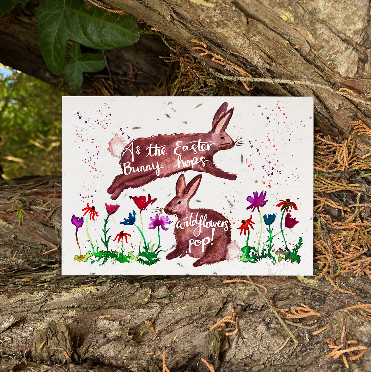 Easter Bunny - Plantable Wildflower Card | Greetings Card - The Naughty Shrew