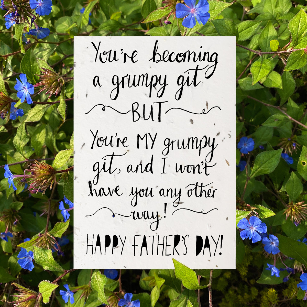 Grumpy Git Father&#39;s Day - Plantable Wildflower Card | Greetings Card - The Naughty Shrew