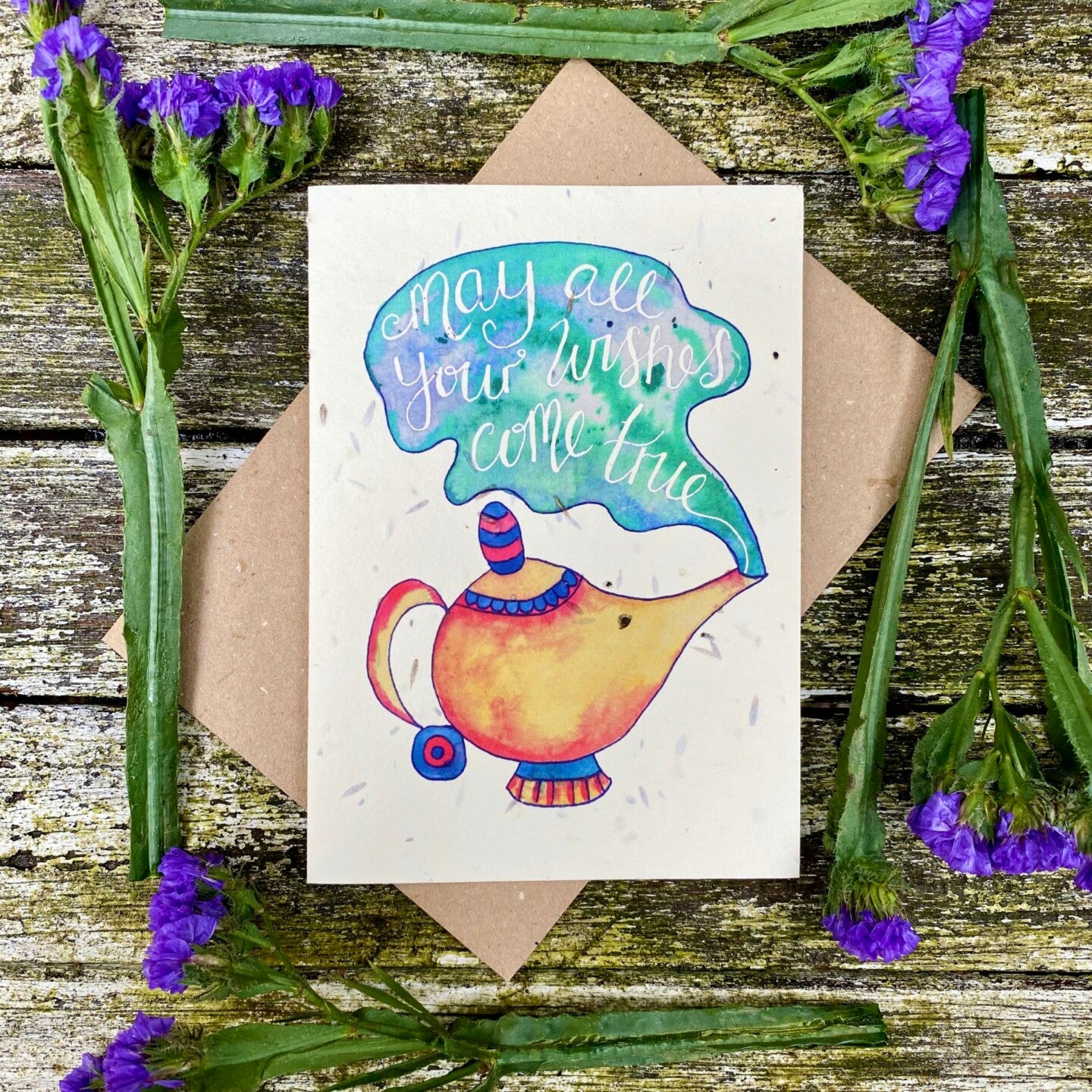 May All Your Wishes Come True - Plantable Wildflower Card | Greetings Card - The Naughty Shrew