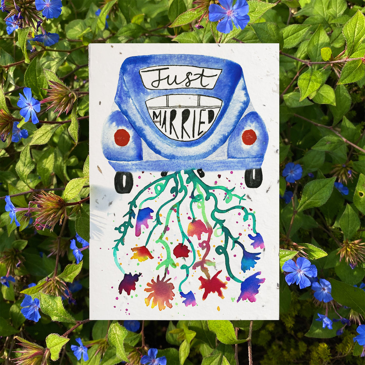 Just Married - Plantable Wildflower Card | Greetings Card - The Naughty Shrew