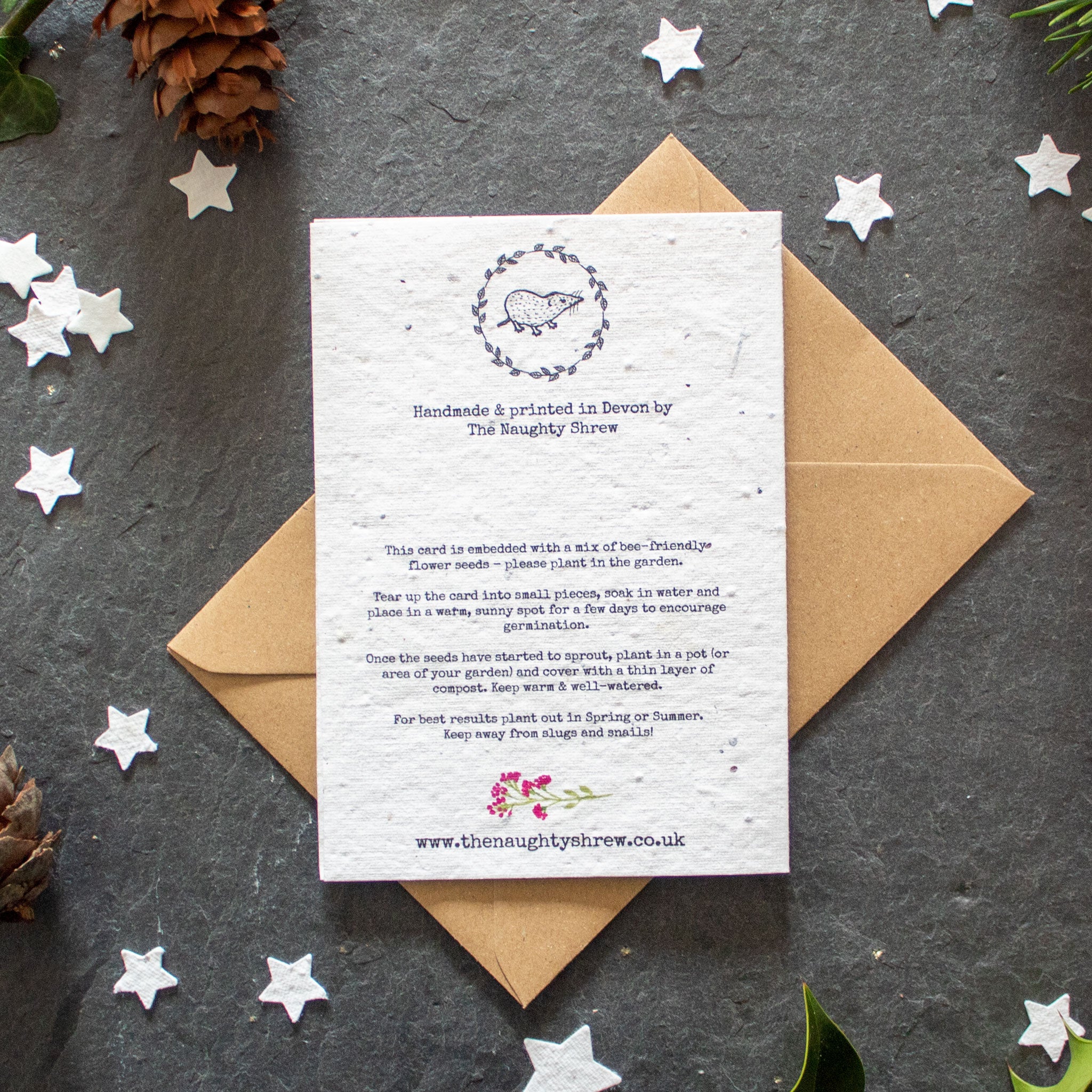 Holly Jolly Plantable Christmas Card Set / Seed Card Set / Eco Friendly Christmas Cards / 100
