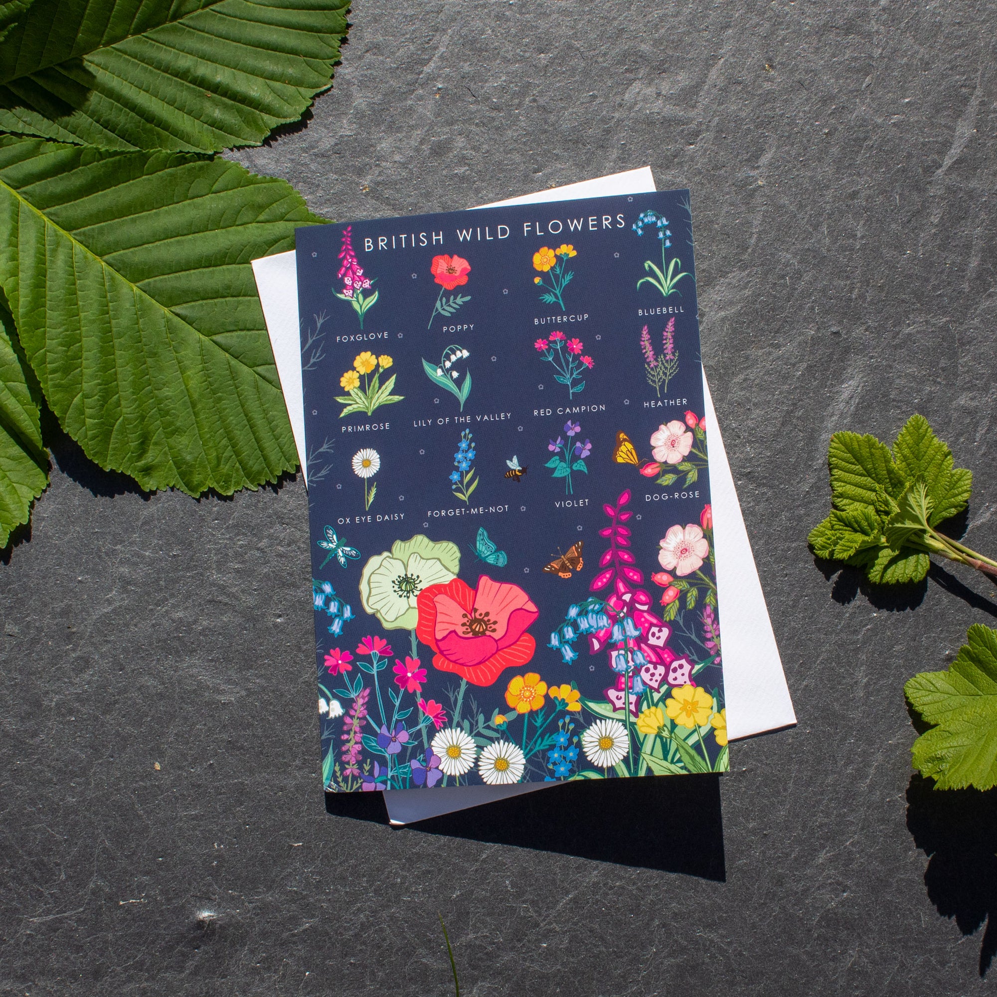 Greetings Card - British Wild Flowers | Greetings Card - The Naughty Shrew