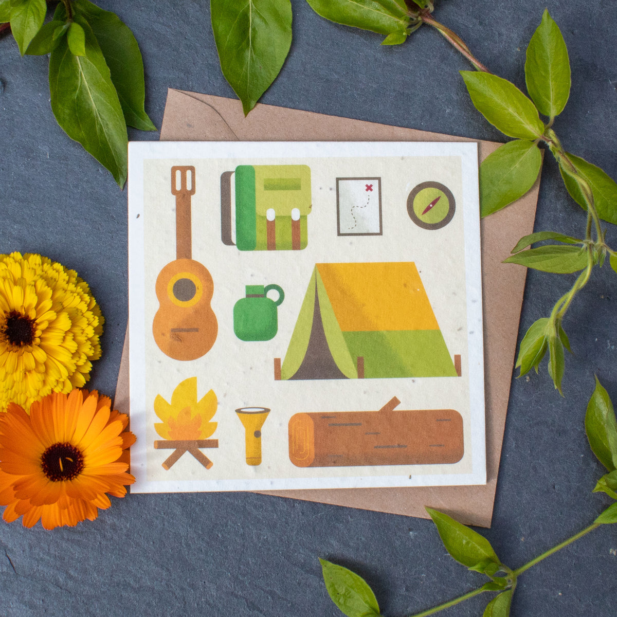 Plantable Greetings Card - Camping | Greetings Card - The Naughty Shrew