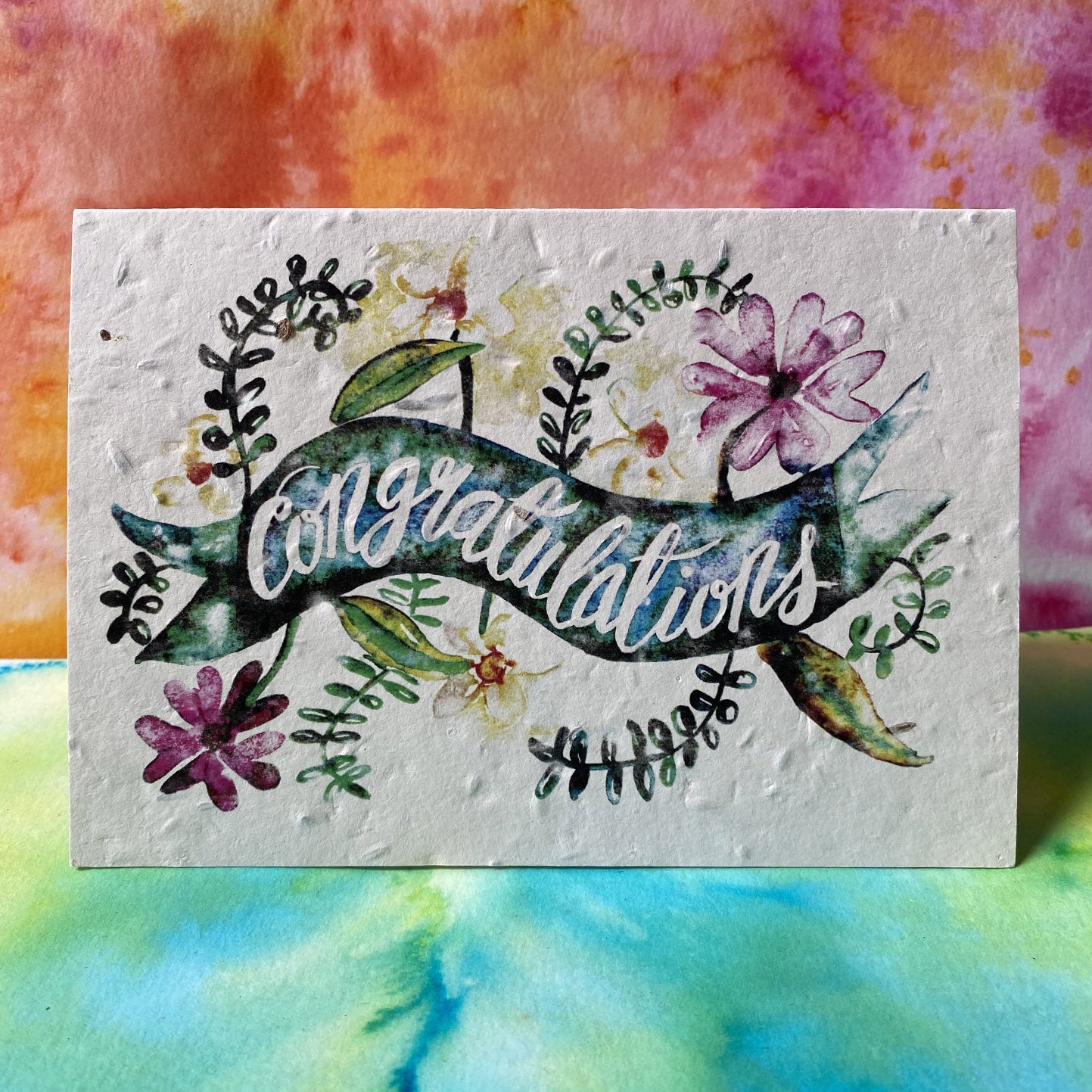 Congratulations - Plantable Wildflower Card | Greetings Card - The Naughty Shrew