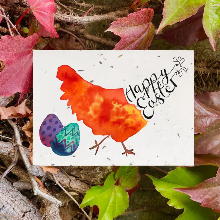 Happy Easter Chicken - Plantable Wildflower Card