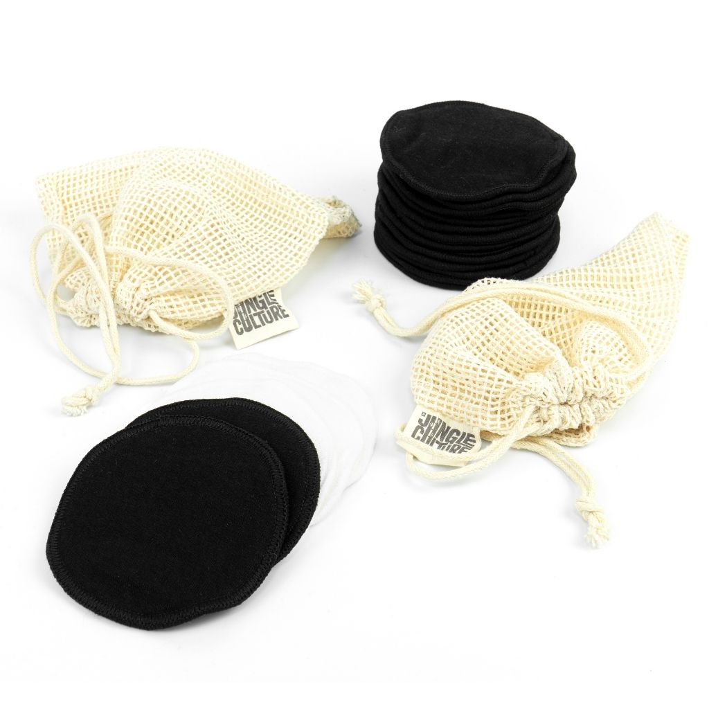 Make Up Remover Pads Set - Set Of 18 With Wash Bag | Flannel - The Naughty Shrew