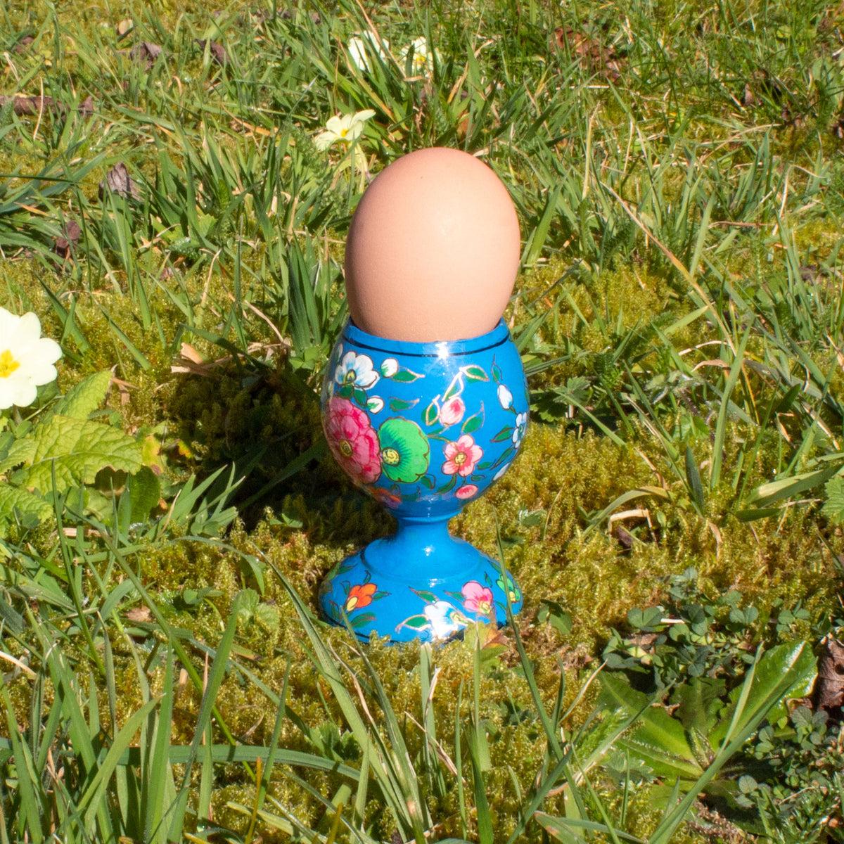 Hand Painted Decorative Egg Cup - Blue | Egg Cup - The Naughty Shrew