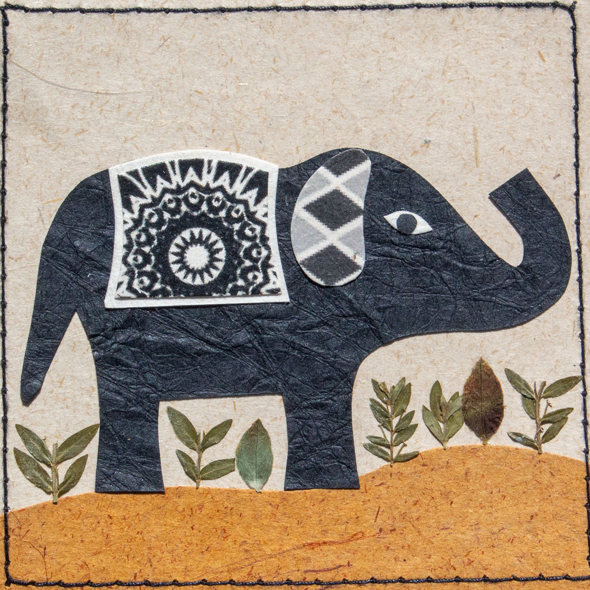 Handmade Greetings Card - Elephant