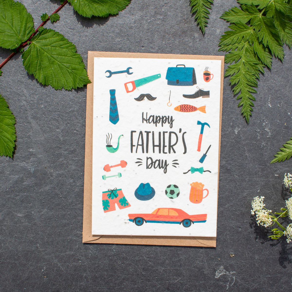Plantable Father&#39;s Day Card - Collage | Greetings Card - The Naughty Shrew
