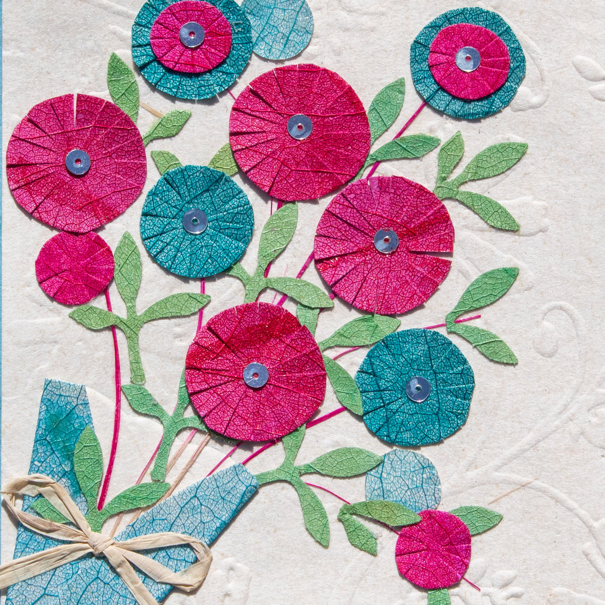 Handmade Greetings Card - Bunch Of Flowers