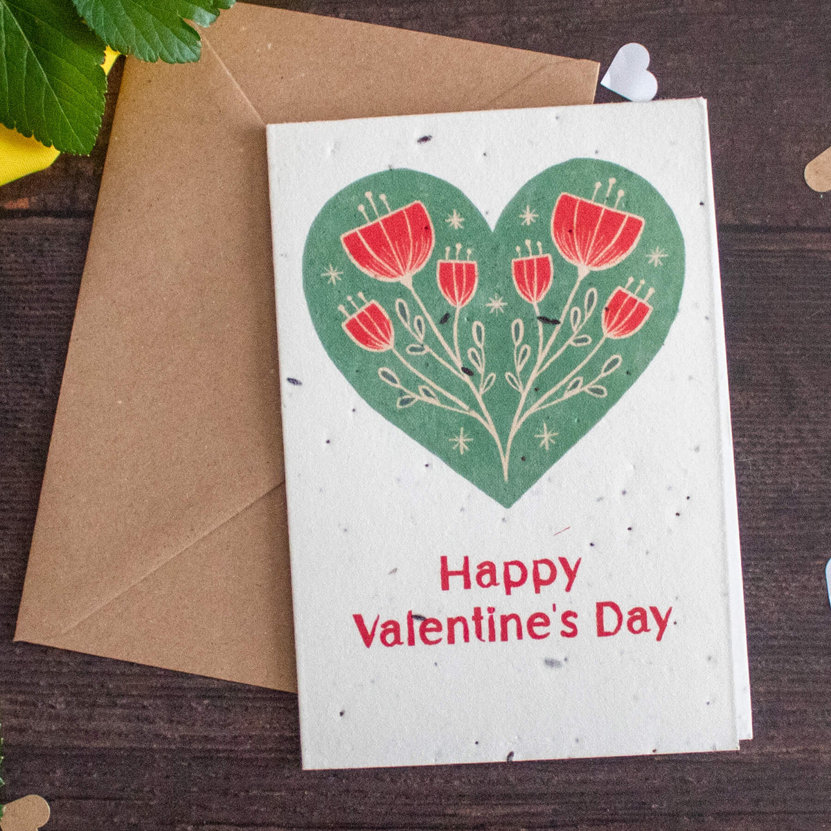 Plantable Valentine&#39;s Day Card - Rustic Heart | Greetings Card - The Naughty Shrew