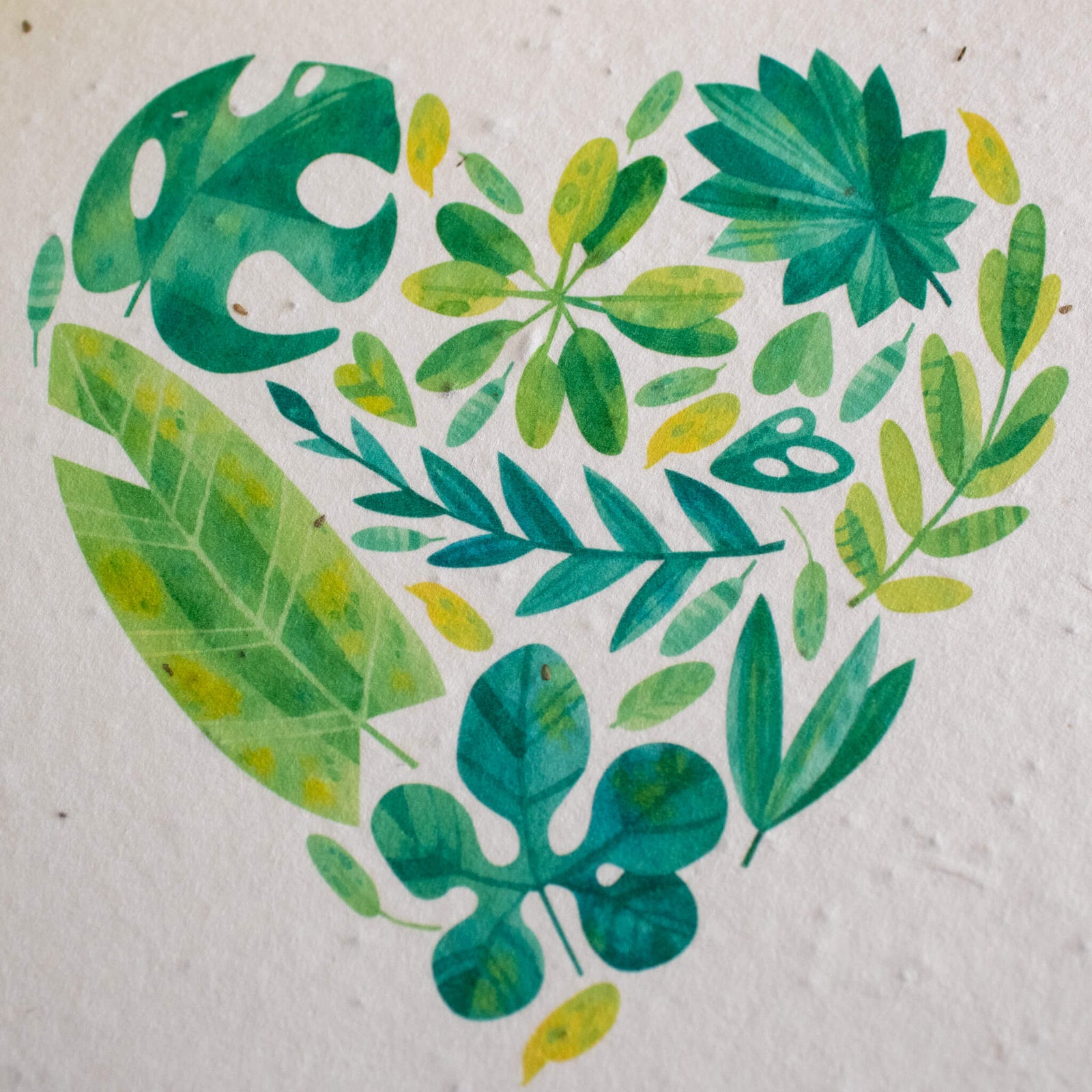 Plantable Valentine's Day Card - Green Leaf Heart | Greetings Card - The Naughty Shrew