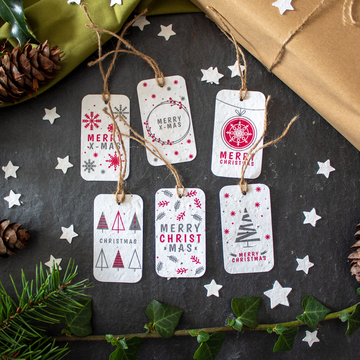 Plantable Gift Tags - Christmas Tags - Set Of 6 | Gift Tag - The Naughty Shrew