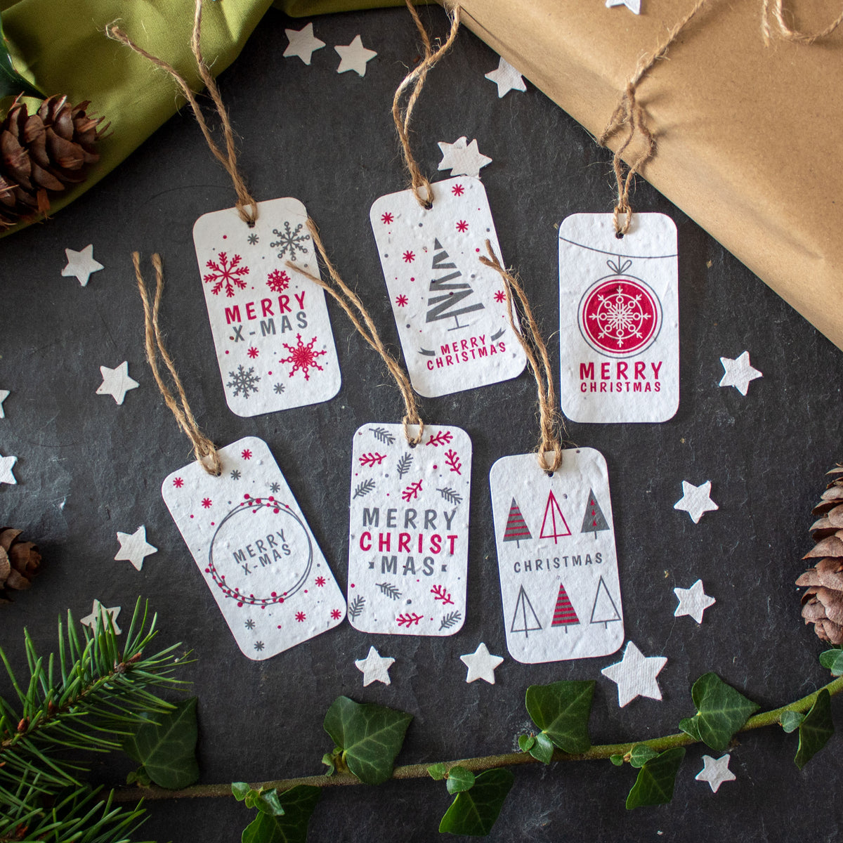 Plantable Gift Tags - Christmas Tags - Set Of 6 | Gift Tag - The Naughty Shrew