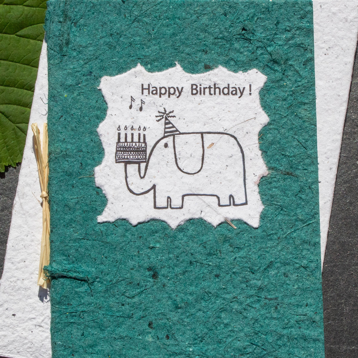 Handmade Greetings Card - Elephant Birthday Card