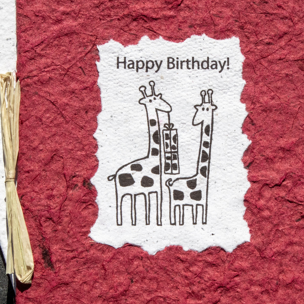 Handmade Greetings Card - Giraffe Birthday Card