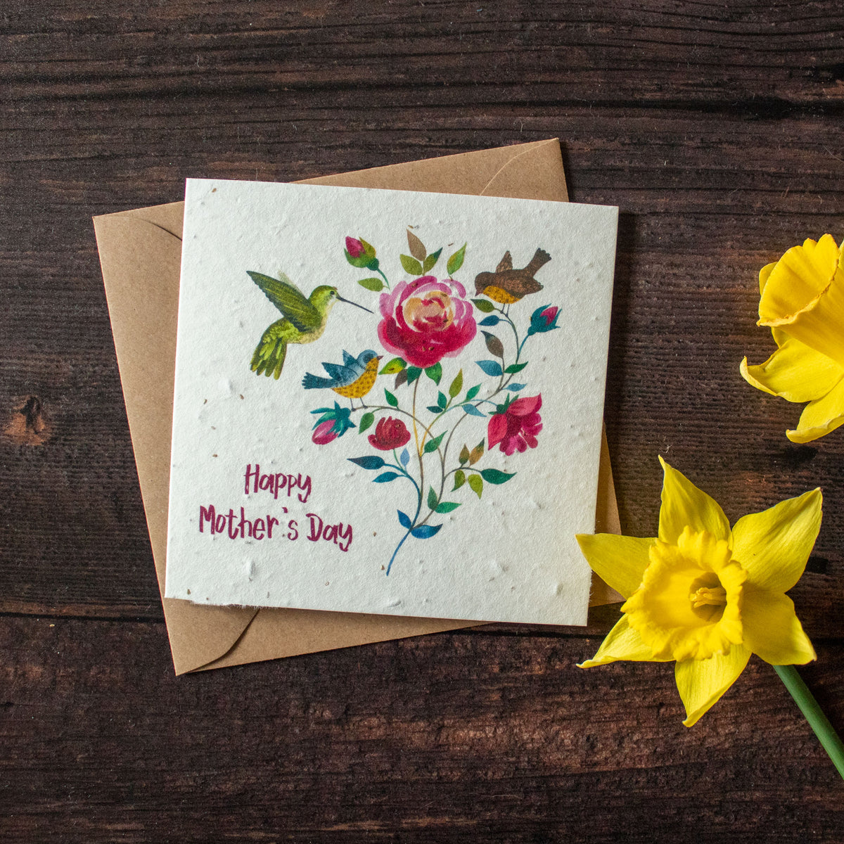 Plantable Mother&#39;s Day Card - Birds &amp; Roses | Greetings Card - The Naughty Shrew