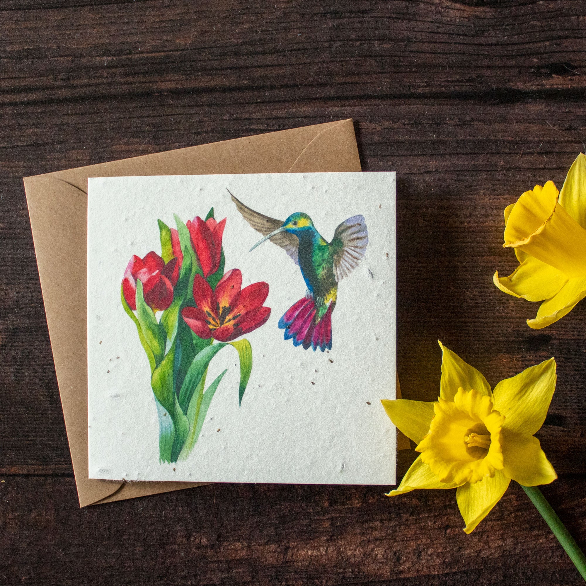 Plantable Greetings Card - Hummingbird | Greetings Card - The Naughty Shrew