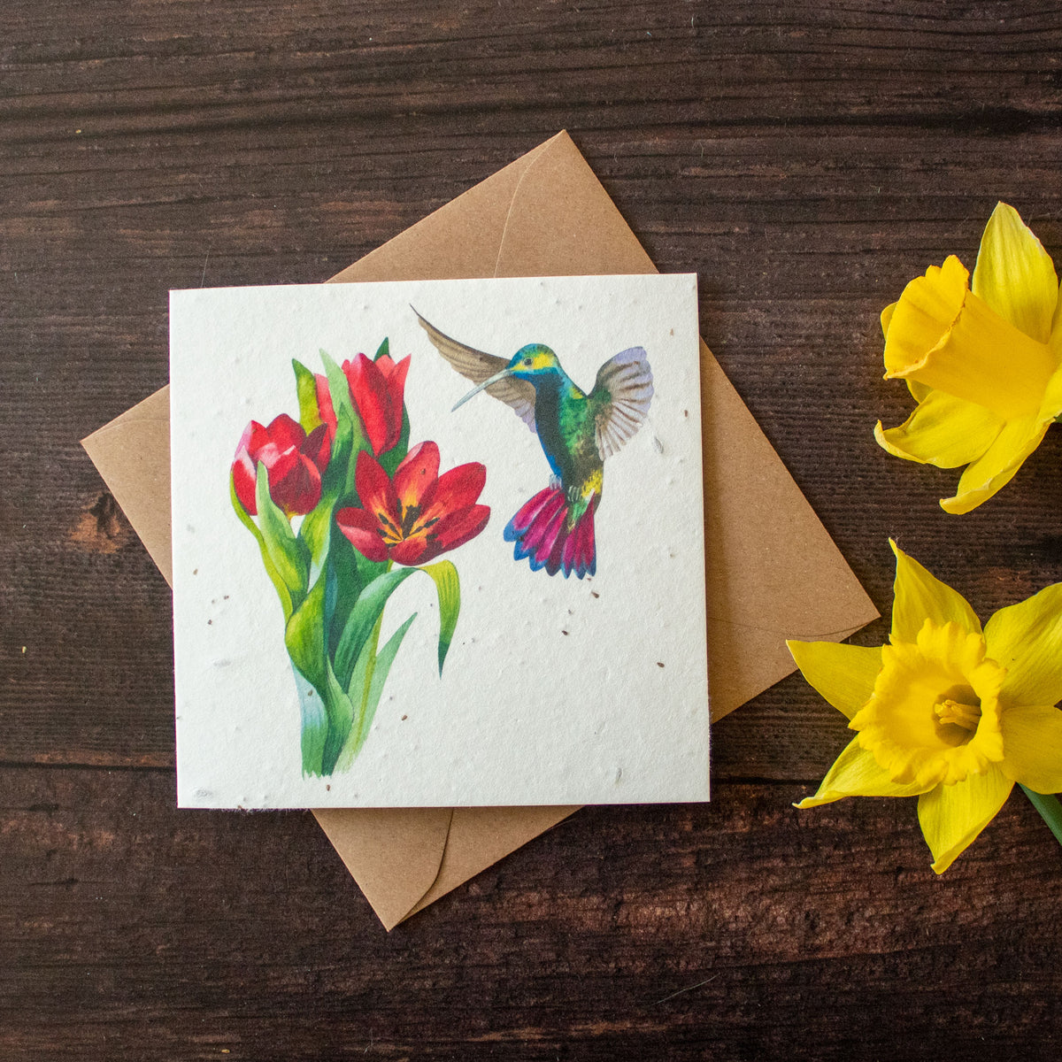 Plantable Greetings Card - Hummingbird | Greetings Card - The Naughty Shrew