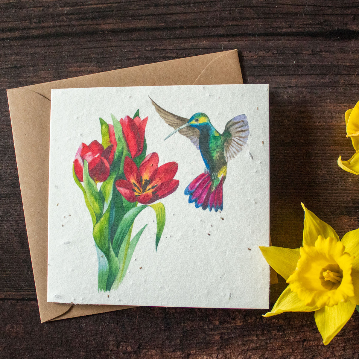 Plantable Greetings Card - Hummingbird | Greetings Card - The Naughty Shrew