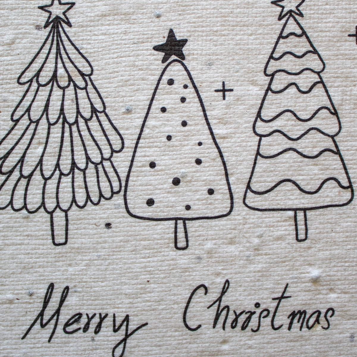 Plantable Christmas Card - Simple Merry Christmas Trees | Greetings Card - The Naughty Shrew