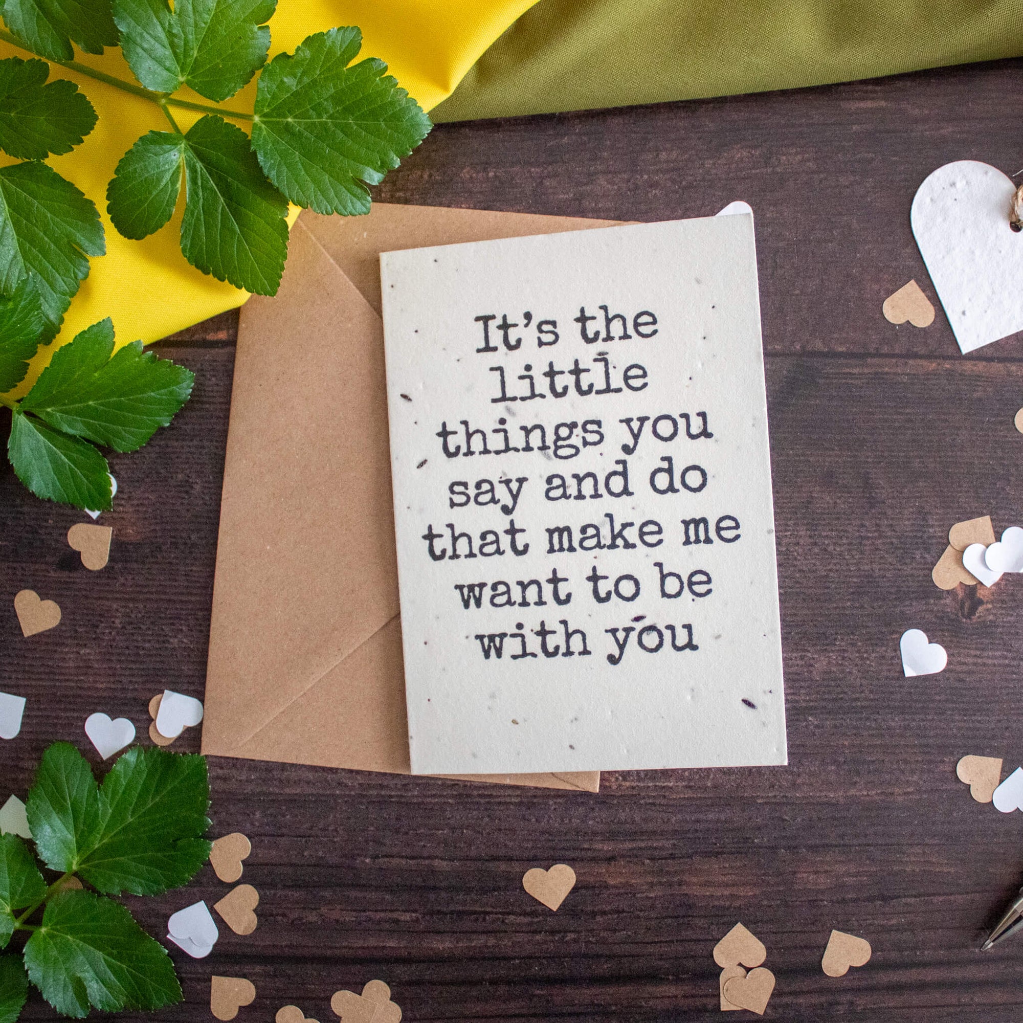 Plantable Valentine's Day Card - 'Little Things' Quote | Greetings Card - The Naughty Shrew