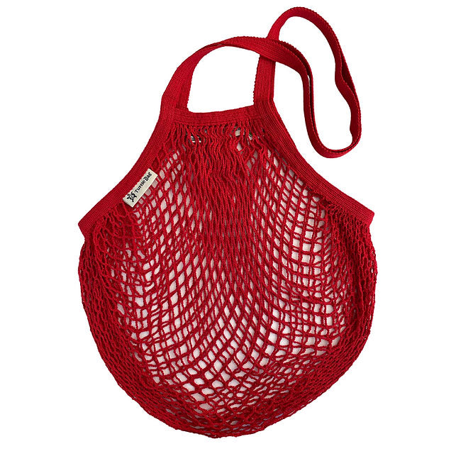 Long Handled Organic Cotton String Bag - Red