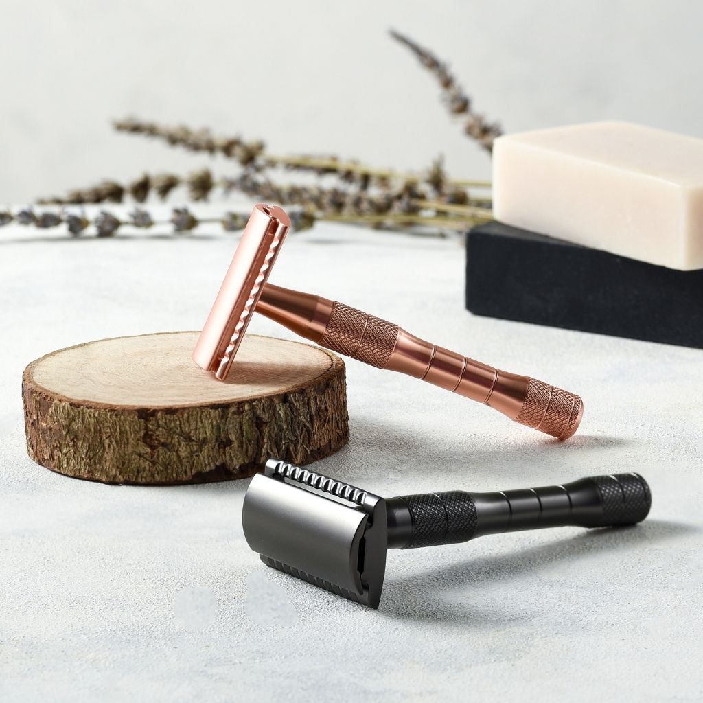 Reusable, Unisex Safety Razor - Rose Gold | Safety Razor - The Naughty Shrew