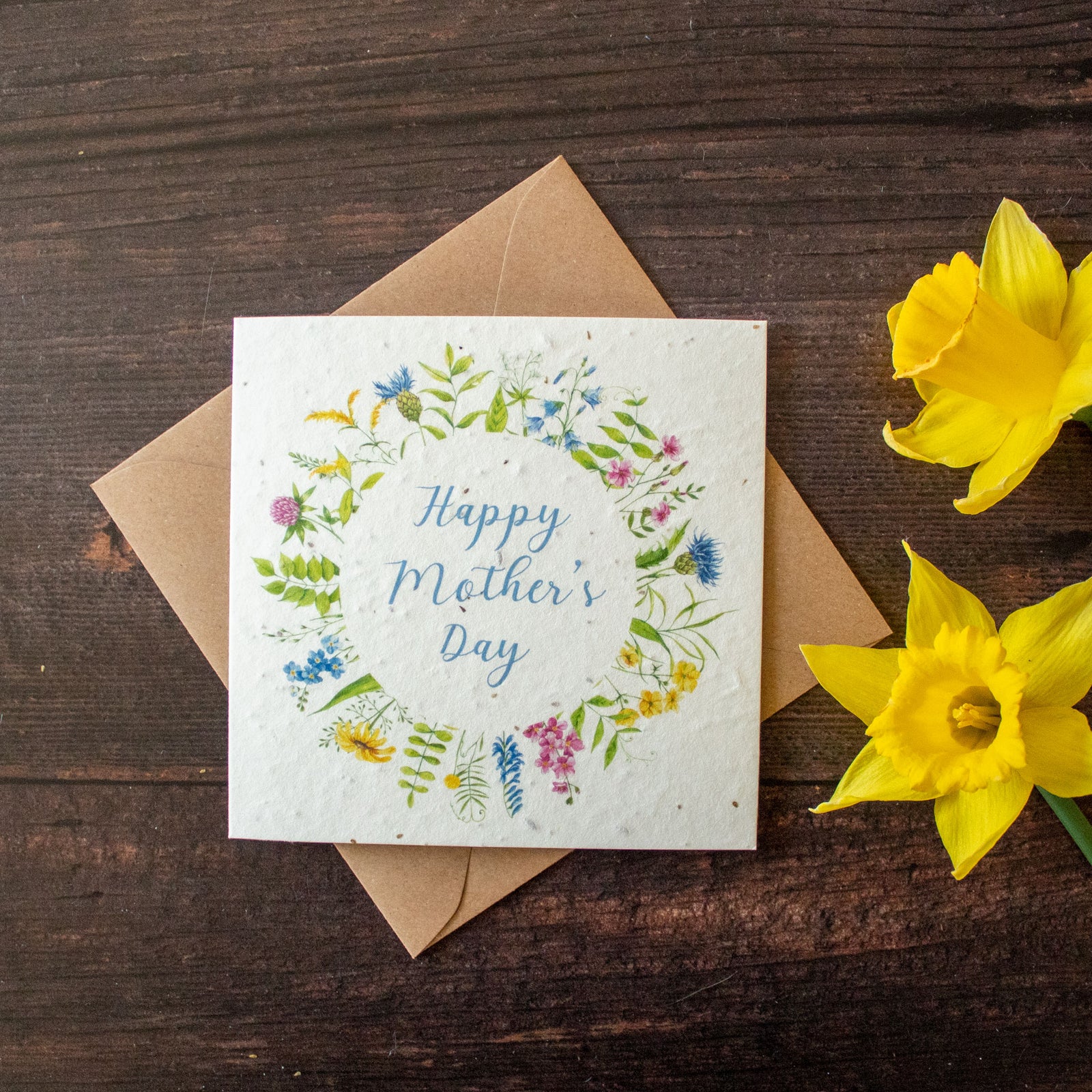 Plantable Mother's Day Card - Flower Wreath | Greetings Card - The Naughty Shrew