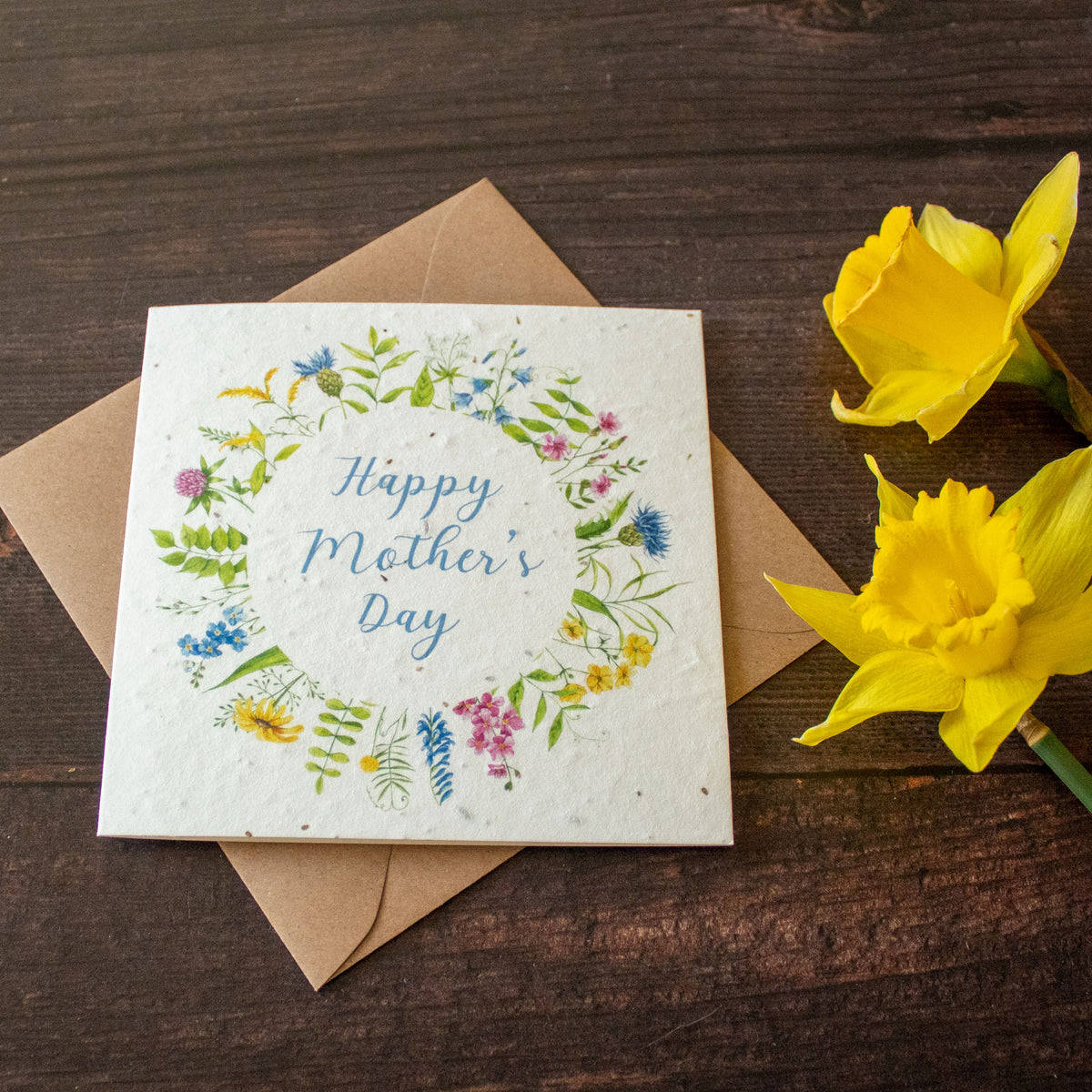 Plantable Mother&#39;s Day Card - Flower Wreath | Greetings Card - The Naughty Shrew