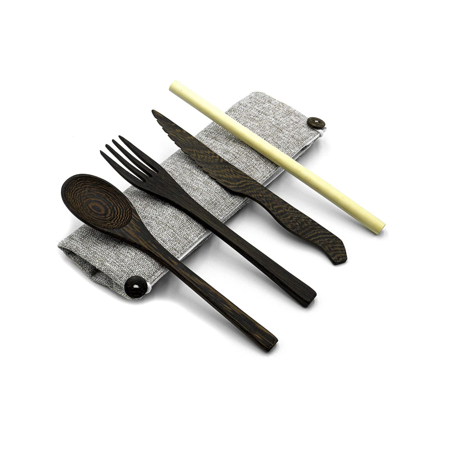 Wooden Cutlery Set in Dark Grey | Cutlery Set - The Naughty Shrew
